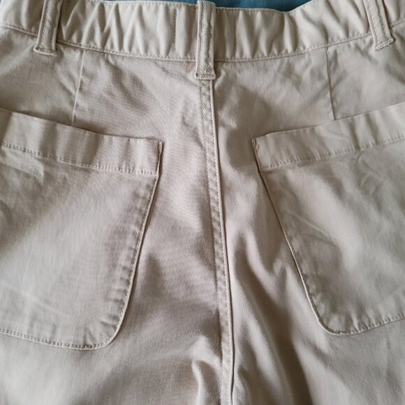 Wide-Leg Tan Caslon Pants Size 4. - Picture 4 of 7